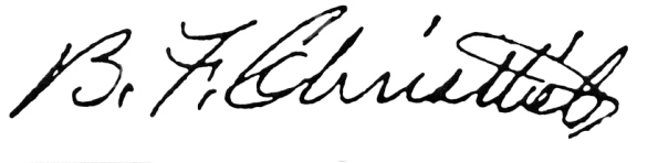 Benjamin Franklin Christlieb Signature
