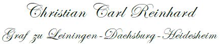 Christian Carl Reinhard nameplate