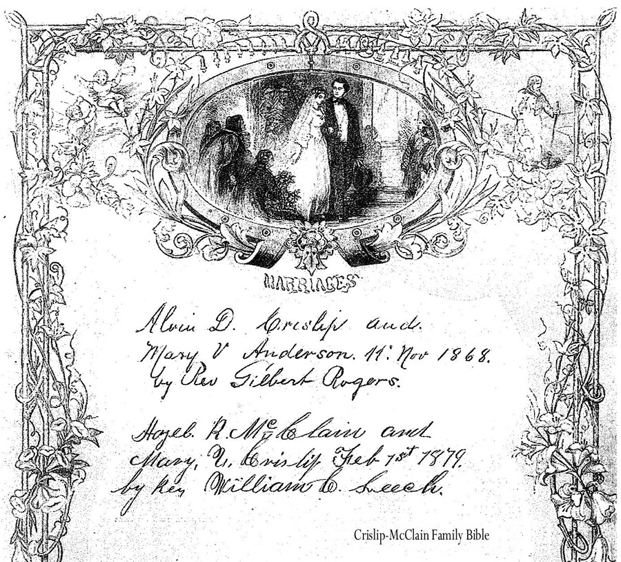 Crislip-McClain Family Bible