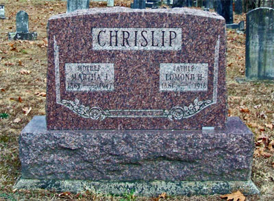Edmond and Martha Chrislip Headstone