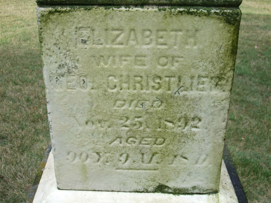 Elizabeth Christlieb's Headstone