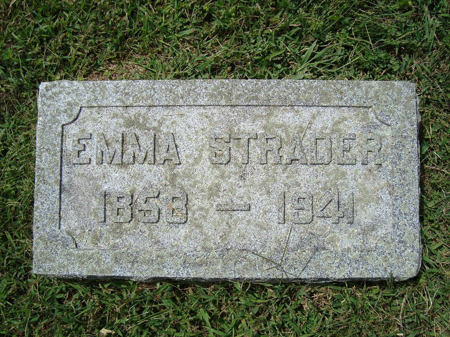 Emma Strader Headstone