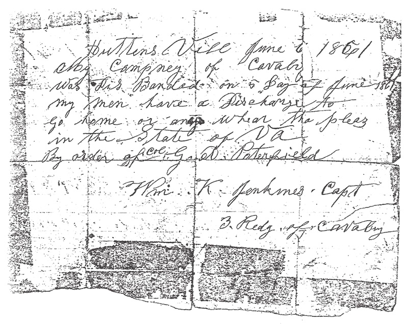 E. G. Chrislip Confederate Army Discharge