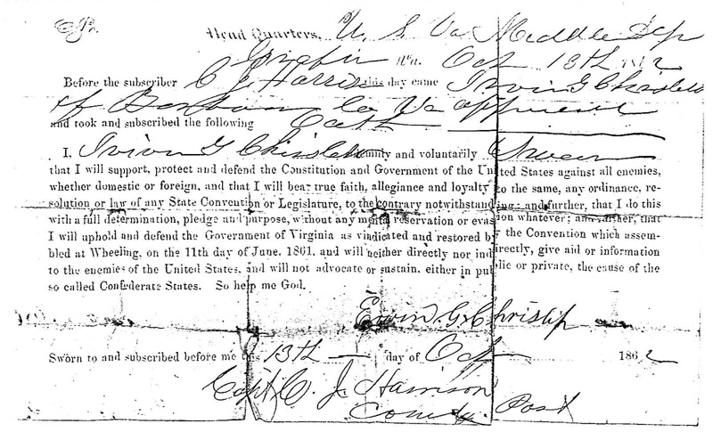E. G. Chrislip Union Army Enlistment