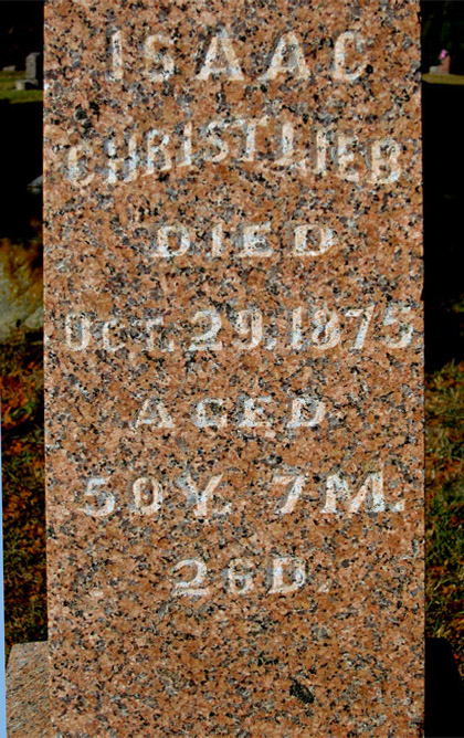 Isaac Christlieb Headstone