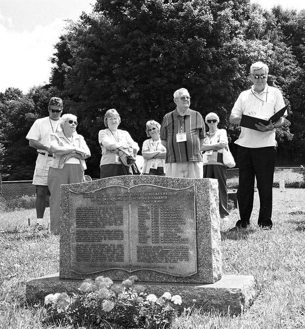 Reverse side of Chrislip Hollow Memorial Marker