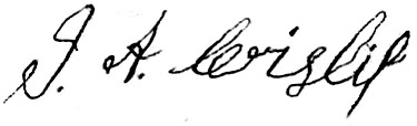 Jacob A. Crislip Signature