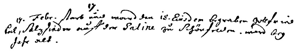Johann Gottfried Bock's death entry.