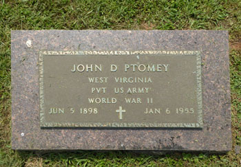 John D. Ptomey Headstone
