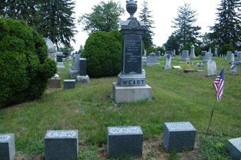 Gravestone of Jacob Weast and Lavina Christlieb