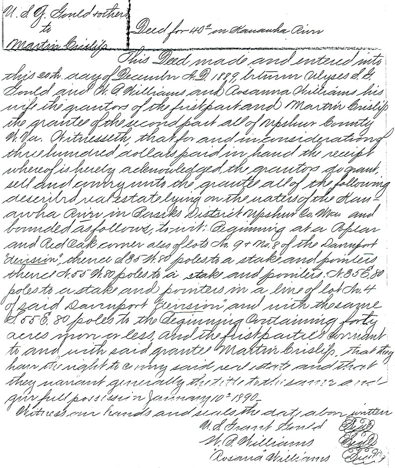 Deed - Gould to Crislip