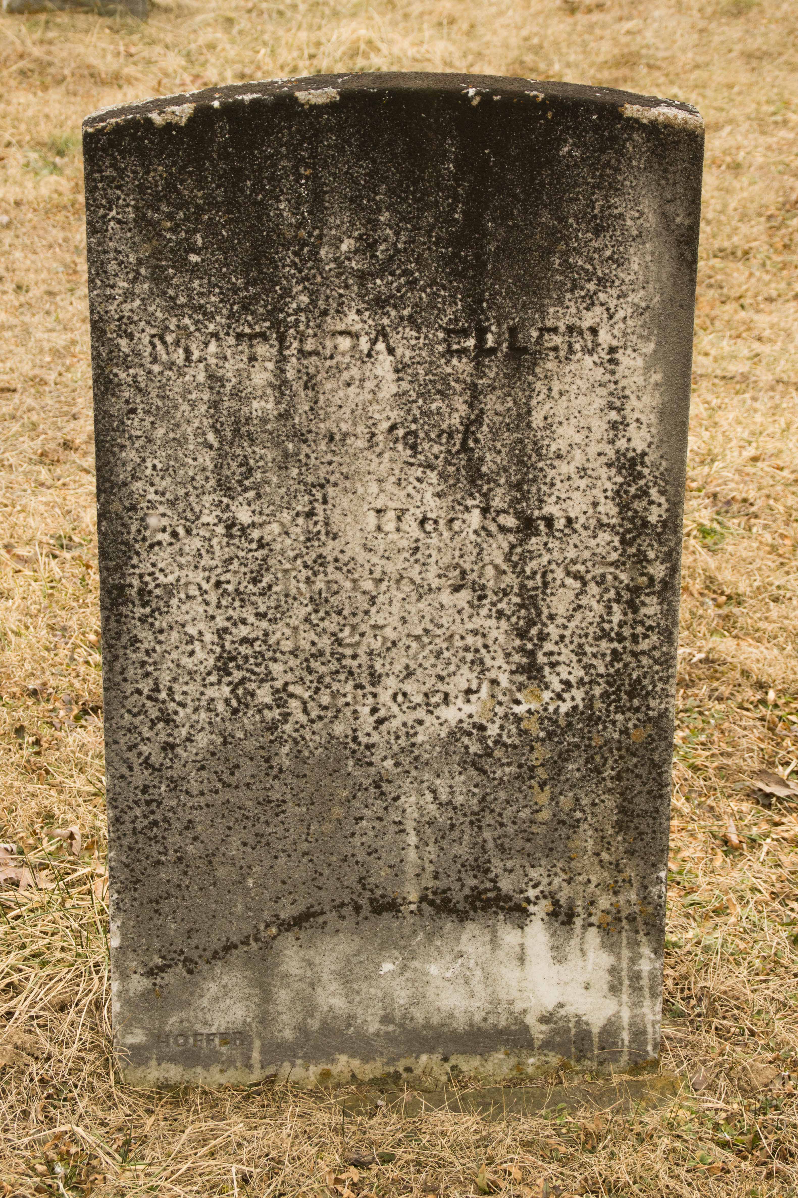 Headstone of Matilda Ellen Christlieb Heckman