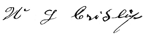 Signature - William Luther Crislip