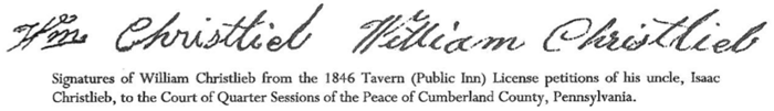Signatures of William Christlieb