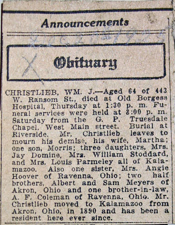 William J. Christlieb Obituary