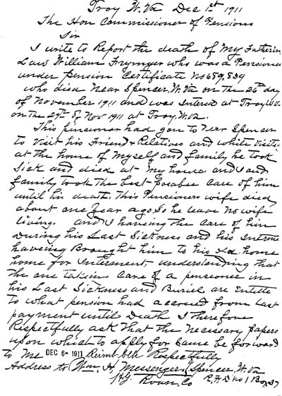 Wm Messenger's Application for Cpmpensation