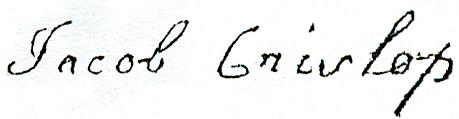 Jacob Crislop signature