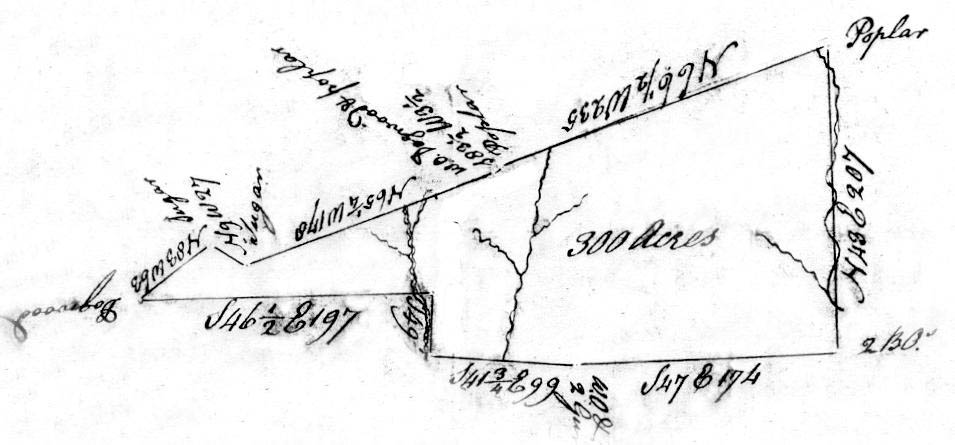 Survey Map of Jacob's 300 acres