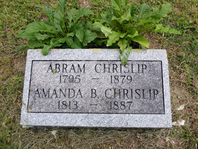 Abram & Amanda Chrislip's Headstone
