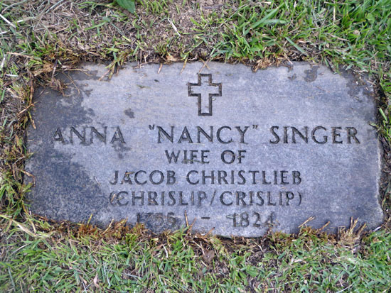 Anna Nancy Singer Chrislip's Headstone