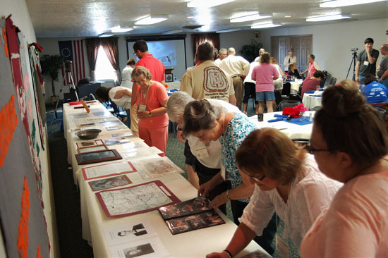 Browsing the Memorabilia Table.