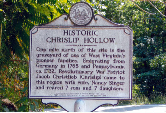 Chrislip Hollow Commemorative Sign