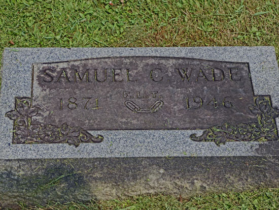 Samuel Crislip Wade Headstone.
