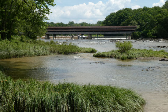 Covered bridge.